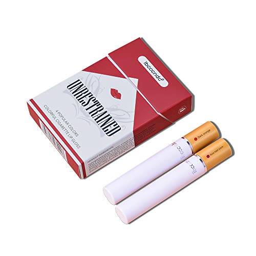 Ibcccndc 4 Pcs Cigarette Lip Gloss Stick Pack Set
