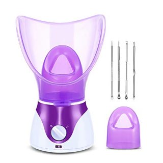 Zenpy Nano Ionic Facial Steamer Hot Mist Face Steamer Home Sauna SPA Face Humidifier Atomizer for Women Men Moisturizing Cleansing Pores with Blackhead Remover Kit