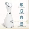 Nano Ionic Facial Steamer: 10X Penetration Warm Mist for Moisturizing and Cleansing Pores - Includes Free Blackhead Remover Kit and Hair Band.