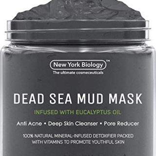 New York Biology Dead Sea Mud Mask for Face and Body Infused with Eucalyptus - Spa Quality Pore Reducer for Acne, Blackheads and Oily Skin - Tightens Skin for A Healthier Complexion - 8.8 oz