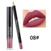 Coosa 3Colors Matte Velvety Matte Liquid Lipgloss & Lip Liner Set