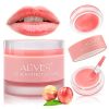 Lip Sleeping Mask, with Lip Scrubs Exfoliator & Moisturizer, Double Effect Lip Mask Overnight for Dry, Lip Masks Treatment Care, Cracked Lips, Peeling Lip Primer, Lip Repair Balm - Peaches