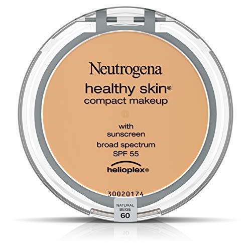 Neutrogena Healthy Skin Compact Lightweight Cream Foundation Makeup with Vitamin E Antioxidants, Non-Greasy Foundation with Broad Spectrum SPF 55, Natural Beige 60,.35 oz