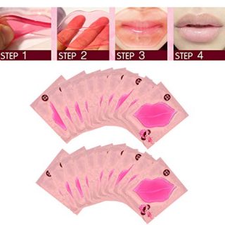 CCbeauty 20-Pack Pink Collagen Crystal Lip Mask Lip Plumper Mask Gel Care Mask Moisturer Essence Make Your Lip Attractive and Sexy