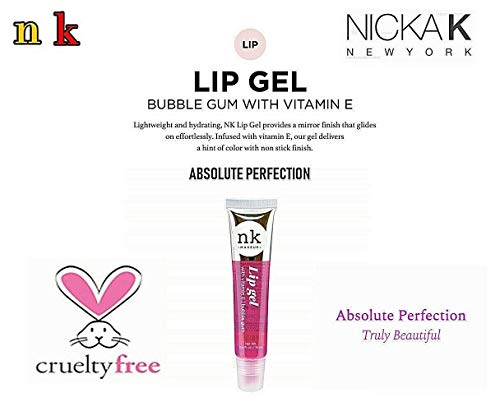 41TzjSnvyjL 4 Pack Nicka K Lip Gel (CLEAR, STRAWBERRY, CHERRY, BUBBLE GUM)