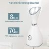 Nano Ionic Facial Steamer: 10X Penetration Warm Mist for Moisturizing and Cleansing Pores - Includes Free Blackhead Remover Kit and Hair Band.
