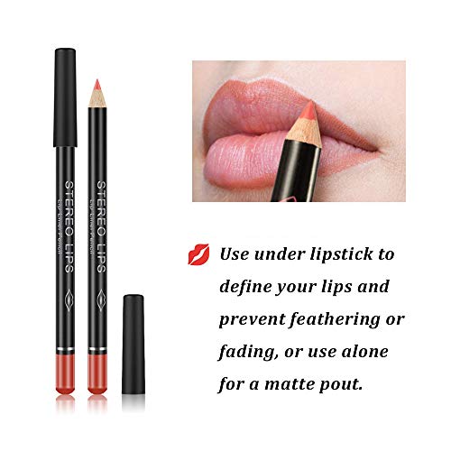 41Z75MB3F8L Matte Lip Liner Pencil Set - 12 Assorted Colors