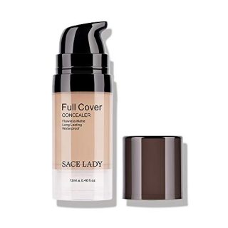 Pro Full Cover Liquid Concealer, Waterproof Smooth Matte Flawless Finish Creamy Concealer Foundation for Under Eye Dark Circles Spot Face Concealer Corrector Makeup Base (03.Natural 12ml)