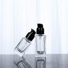 2PK 30ml/1oz Empty Clear Square Glass Emulsion Essence Bottle