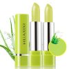 Aloe Vera Juice Carotene Lipstick, Moisturizer Temperature Color Change Lip Gloss Long Lasting Nutritious Lip Balm Lips Waterproof Moisturizing Non-stick Cup (green(Aloe juice))