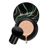 Mushroom Head Air Cushion CC Cream, Natural Moisturizing Highlighting Matte Oil Control Concealer Facial Blemish Concealer Phoera Foundation BB Cream for Women Girls (Natural)