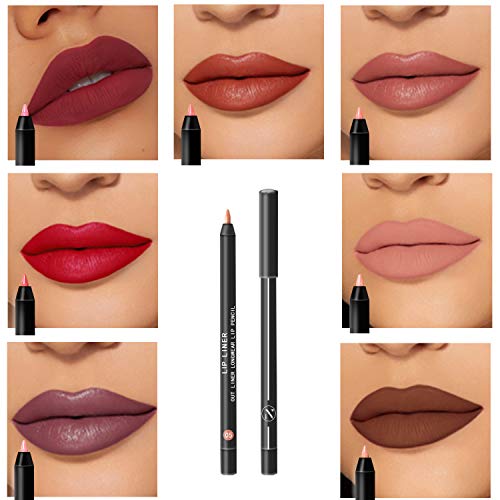 41eeQe-4nAL 7 Colors Matte Lip Liner Set And 1PCS Concealer Pencil