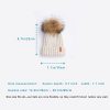 Pilipala Women Winter Knitted Beanie Hat with Fur Pom Bobble Hat
