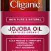 USDA Organic Jojoba Oil 16 oz with Pump, 100% Pure | Bulk, Natural Cold Pressed Unrefined Hexane Free Oil for Hair & Face | Base Carrier Oil - Certified Organic