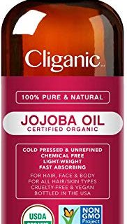 USDA Organic Jojoba Oil 16 oz with Pump, 100% Pure | Bulk, Natural Cold Pressed Unrefined Hexane Free Oil for Hair & Face | Base Carrier Oil - Certified Organic
