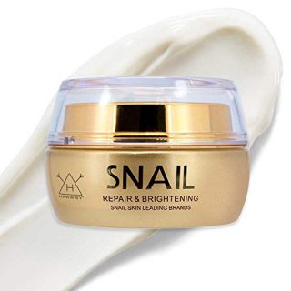 Snail Repair Cream, Hawwwy 1.8 oz Face Moisturizer, All in One Skin Recovery, Repairs Skin Improves Texture & Gradually Improves Dryness Wrinkles Dark Spots Facial Blemish & Facial Spots