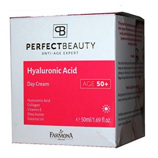 Perfect Beauty Hyaluronic Acid Day Cream for 50+ with Collagen and Vitamin E 1.69 Oz