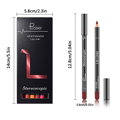 41xc0mSJKUL.SL1500 DC-BEAUTIFUL 12Pcs Lot Set, 12 Colors Lip Liner Pencil