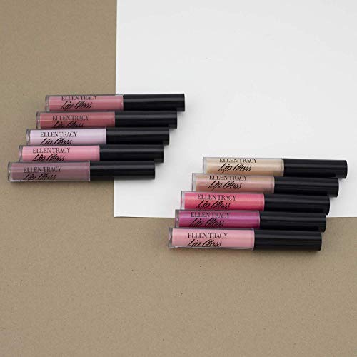 41xgeYDxtmL.SL1500 Ellen Tracy 10 Pc Lip Gloss Collection, Shimmery Lip Glosses