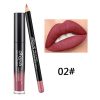 Coosa 3Colors Matte Velvety Matte Liquid Lipgloss & Lip Liner Set