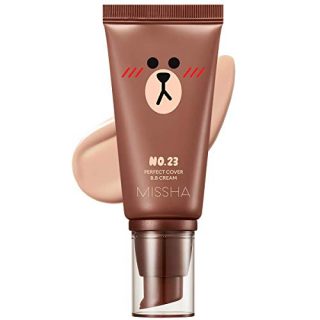 Missha M Perfect Cover BB Cream #23 SPF 42 PA+++(50ml) (LINE FRIENDS Edition)-Lightweight, Multi-Function, High Coverage Makeup to help infuse moisture for firmer-looking skin