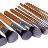 BS-MALL Makeup Brush Set, 11Pcs Bamboo Synthetic Kabuki Brush Set