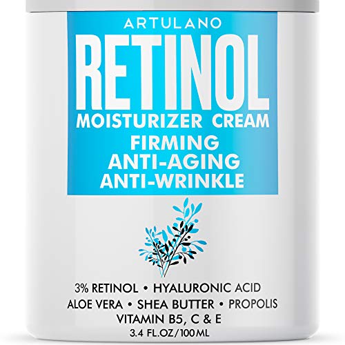 Retinol Cream for Face - Anti-Aging Cream for Women & Men - Day & Night Cream with Firming Effect - Perfect Wrinkle Cream for Face & Neck, 3.4 oz