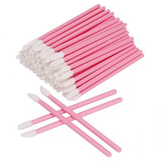 AKStore 100 Pcs Disposable Lip Brushes Make Up Brush Lipstick Lip Gloss Wands Applicator Tool Makeup Beauty Tool Kits (Pink)