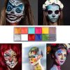 Dive into Creativity: CCbeauty Face Paint Oil 12 Colors - Unleash Your Artistic Spirit with 6 Wooden Brushes, Perfect for Halloween and Parties