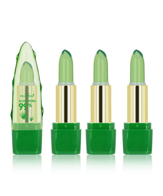 Ownest 3 Pcs Aloe Vera Lipstick, Magic Temperature Color Change Lipstick Lip Blam Moisturizing Long Lasting Lip Makeup