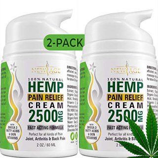 (2-Pack) Hemp Cream Pain Relief by New Age