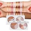 Sumeitang Highlighter Palette 8 Colors Highlighter Makeup Palette Glow Bronzer High-Gloss Powder Enhanced Face Silhouette Contour illuminator makeup palette