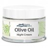 Medipharma Cosmetics Night Cream for Dry Skin with Olive Oil and Ceramides - 50 ml for Face, Neck, and Cleavage