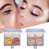 Ownest 2 Pcs Highlighter Makeup Palette Set, Gorgeous Luster Super Silky Texture, Long Lasting Waterproof Glow Bronzer Highlighter Powder Kit-8 Colors