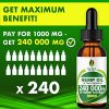 Hemp Oil Drops 240 000 mg, 100% Natural Extract