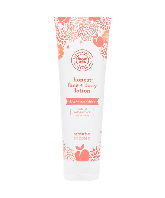 Honest Deeply Nourishing Hypoallergenic Face and Body Lotion with Naturally Derived Botanicals, Apricot Kiss, 8.5 Fl Oz