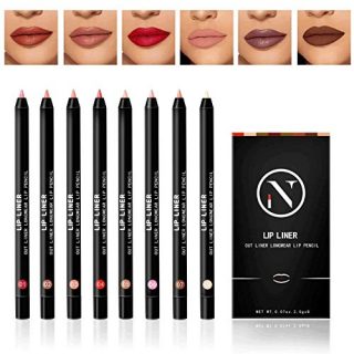 7 Colors Matte Lip Liner Set And 1PCS Concealer Pencil,Long Lasting Waterproof Make Up Lip Liners for Women with 1PCS Full Coverage Foundation Concealer for Eye Dark Circles Spot & Imperfections