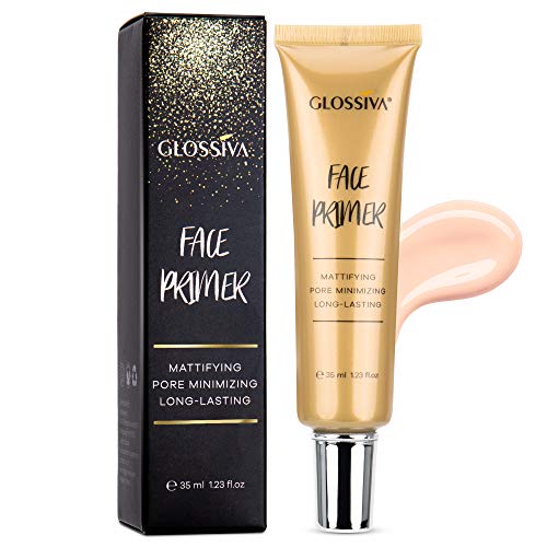 Glossiva Face Primer Matte - Big Pores Perfect Cover, Skin Flawless and Glowing, Long Lasting Makeup's Staying- Nourishes & Moisturizes, Suitable for All Skin Types 35ml