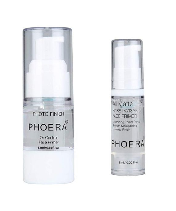PHOERA Primer Face Makeup 2PCS (0.6 and 0.2 FL.OZ), Natural Matte Makeup Foundation Primer Pore Invisible Oil-control Long Lasting Isolated Hydrating Cosmetic Beauty Foundation Primers