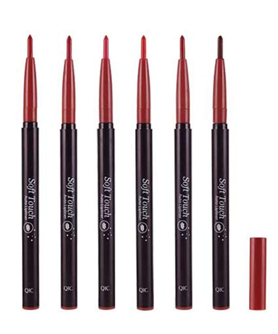 Lip Liner Pencil Set - Retractable 6 Colors Lipliner Makeup Pencils, Matte Longwear non Feathering Lips Liners by “wonder X”