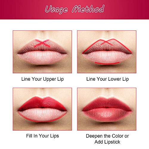 51TlFxEDpLL Matte Lip Liner Pencil Set - 12 Assorted Colors