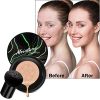 Air Cushion CC Cream: Mushroom Head Foundation for Moisturizing, Long-Lasting Matte Finish, and SPF50+/PA+++ Sun Protection - Pure Elegance