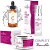 New Age Skin Care Beauty Box (Set of 3) Gift Set Vitamin C And Hyaluronic Kit Eye Serum Neo Hydrate Gold Face and Neck Serum Advanced Anti-Wrinkle Cream Anti Aging Retinol Moisturizer