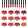 12-Color Professional Matte Lip Liner and Lipstick Set - Long Lasting & Waterproof