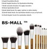 BS-MALL Makeup Brush Set, 11Pcs Bamboo Synthetic Kabuki Brush Set