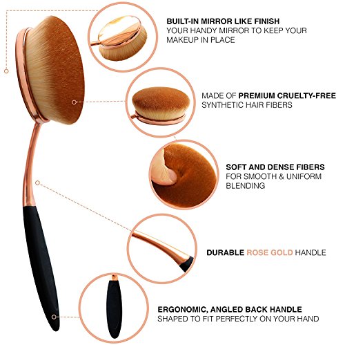 Oval Foundation Brush Large Toothbrush makeup brushes