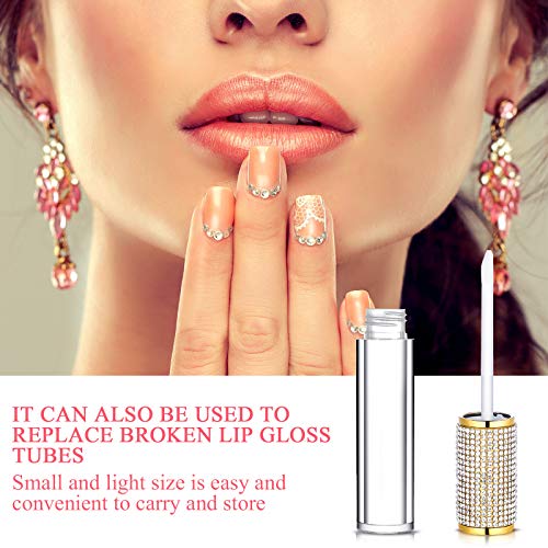 51qu6RbFN9L.SL1500 12 Pieces Crystal Rhinestone Lip Gloss Tube