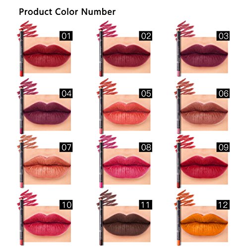 51rJwTjii-L.SL1500 DC-BEAUTIFUL 12Pcs Lot Set, 12 Colors Lip Liner Pencil
