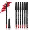 Lip Liner Pencil Set, 12 Color Matt Smooth Waterproof