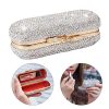 CALIDAKA Lipstick Case Holder with Mirror Crystal Lipstick